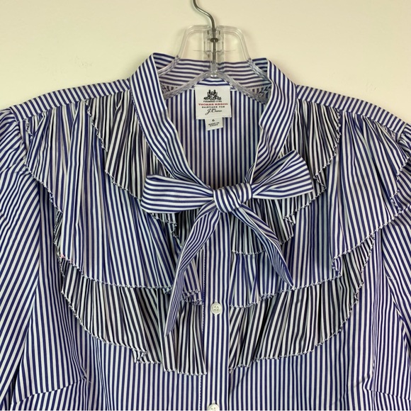 J. Crew Thomas Mason Multistripe Pleated Shirt - Picture 3 of 13